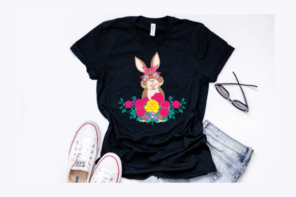 Glasses Bunny Mom T-Shirt Design: A Versatile Graphic for Handmade Creations