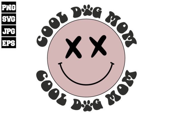 Groovy Dog Mom Design: A Vibrant Graphic Asset for Local Business Branding