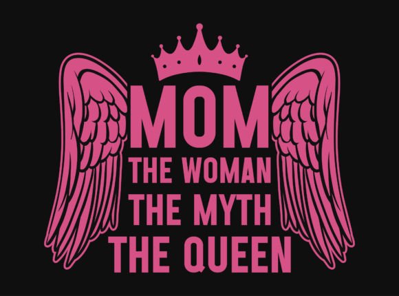 Mom Queen Tshirt Design: A Bold Graphic for Branding and Marketing