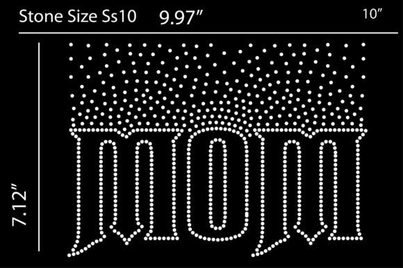 MOM Rhinestone Design: A Sparkling Graphic Asset for Print Templates and Branding