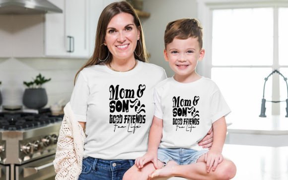 Mom Son Mother Day Retro SVG Shirt Design Review