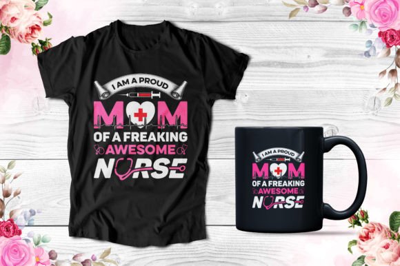 Nurse and Mom T-Shirt Design Template: A Versatile Graphic for Creative Projects