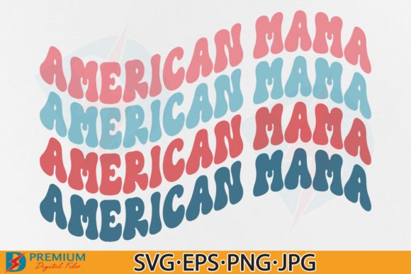 Retro American Mama SVG: A Versatile Graphic Design Asset for T-Shirt Designs