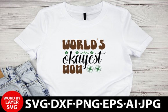 World’s Okayest Mom Retro Design: A Graphic Asset for T-Shirt Branding